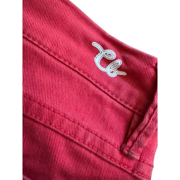Christopher Blue Red Denim Jeans Pants Size 6 Faded Flaw Casual Designer READ - Picture 1 of 10